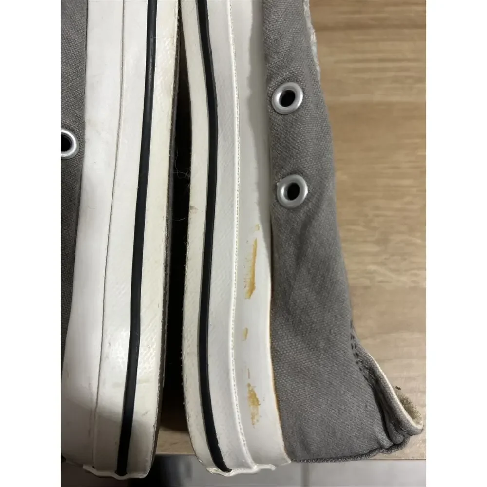 Converse All Star Gray Distressed Low Top Sneakers Youth Sz 3 Canvas Shoes
